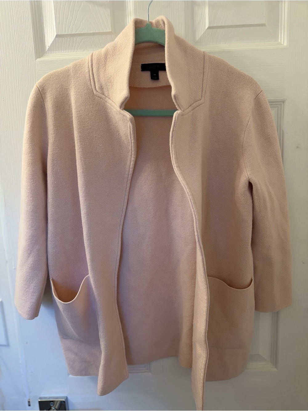 J. Crew Soft Light pink Open-Front Cardigan
